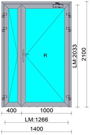 Дверь внутренняя алюминиевая ДВ А О1 21-14 C48