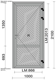 Дверь внутренняя ПВХ ДВ П Г 21-10