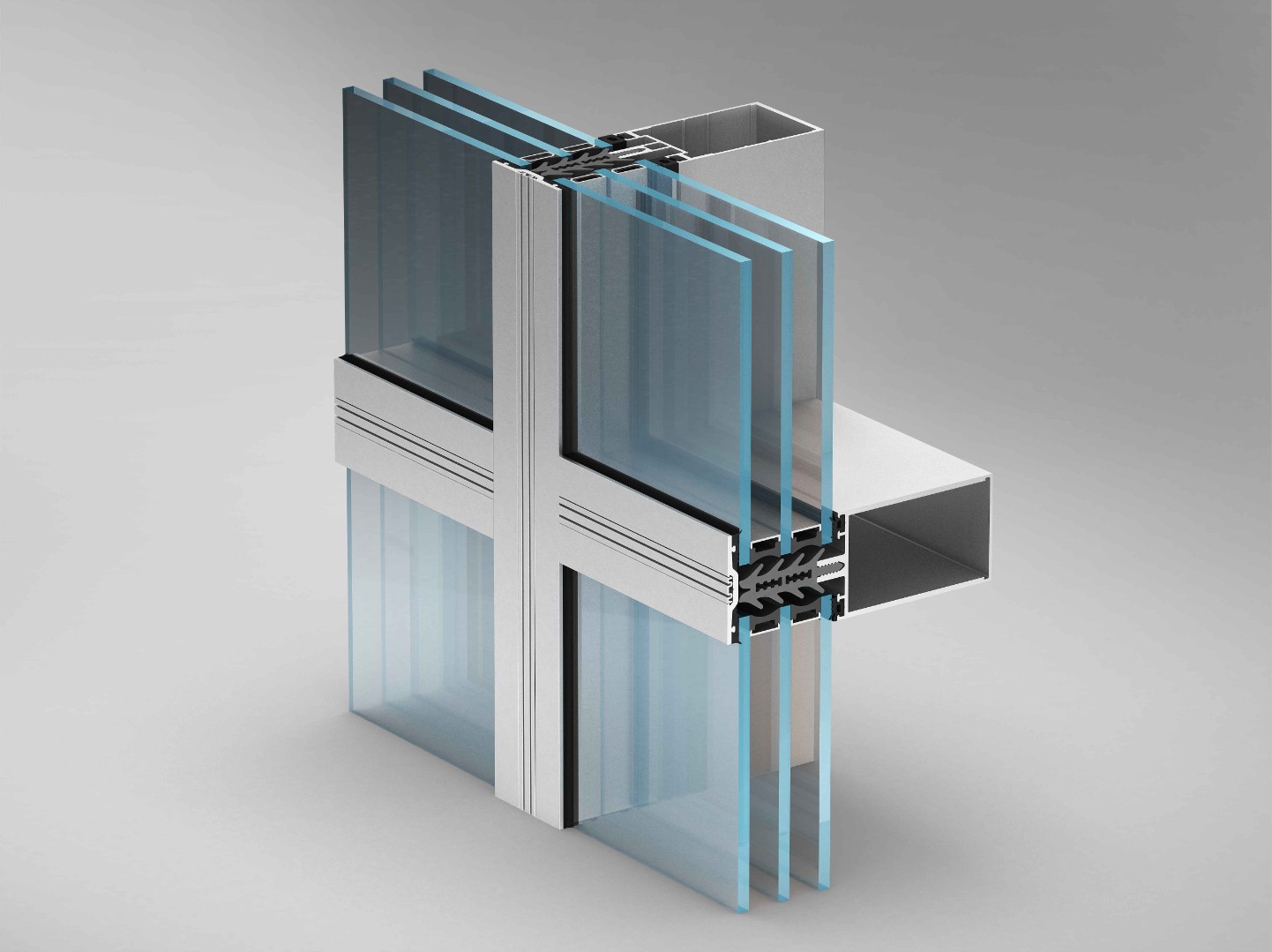 Имитация структурного остекления ALT F50 SSG